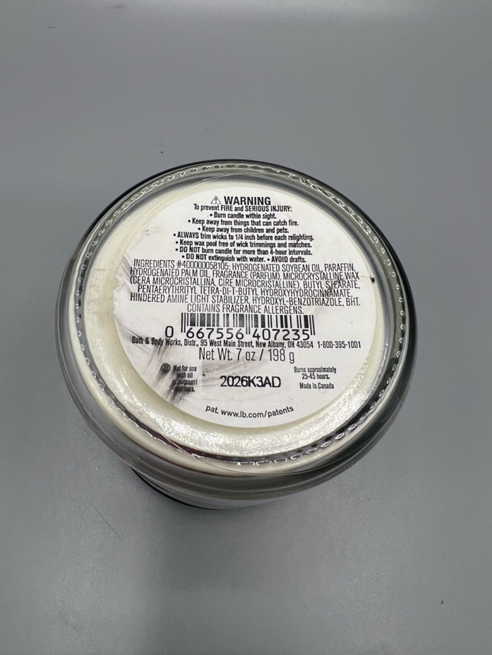 Bath & Body Works Men’s Collection Freshwater 1-Wick Scented Candle 7 oz - Picture 3 of 3